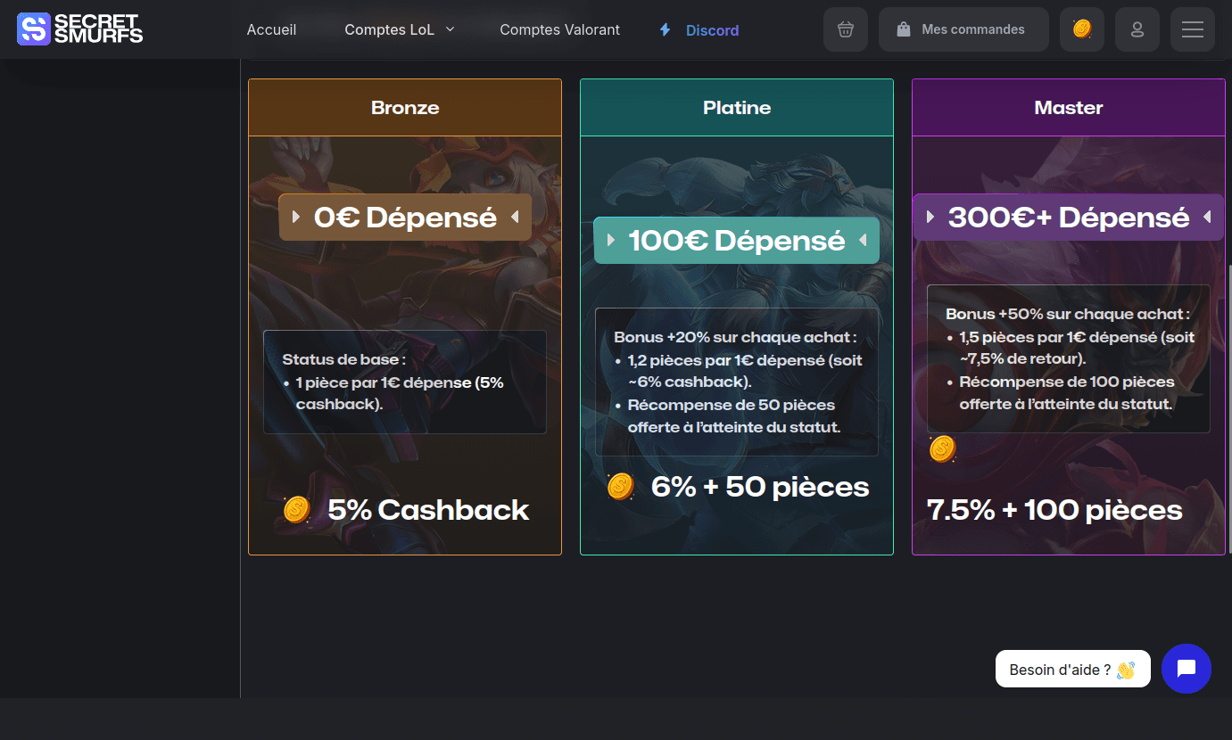 Secret Smurfs Fidelity Page