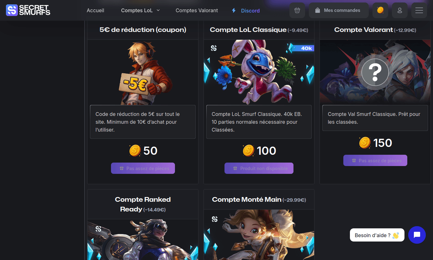 Secret Smurfs Reward Page